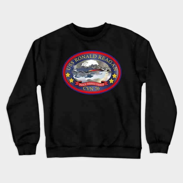 USS Ronald Reagan (CVN 76) Crewneck Sweatshirt by twix123844